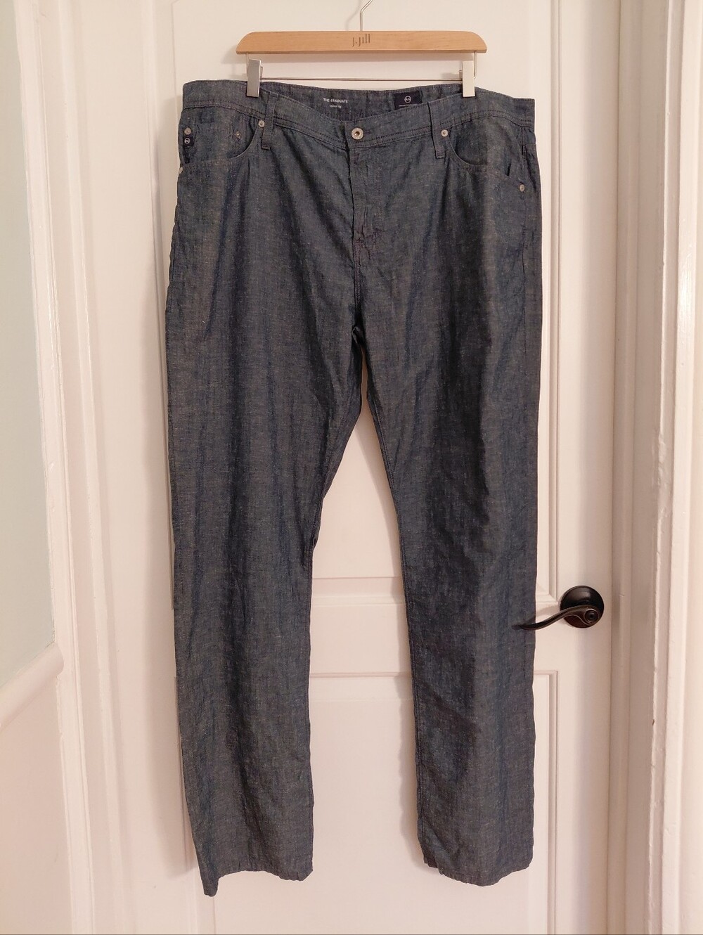 AG Chambray Hemp The Graduate Men's 40 Pants NWT
